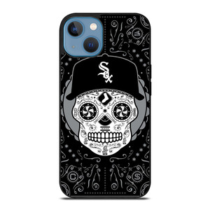 CHICAGO WHITE SOX LOGO SKULL ART iPhone 13 Case Cover CHICAGO WHITE SOX LOGO SKULL ART iPhone 13 Case Cover