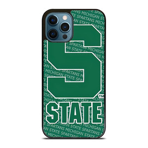 MICHIGAN STATE SPARTANS LOGO FOOTBALL EMBLEM iPhone 12 Pro Max Case Cover