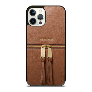 MICHAEL KORS MK LOGO BACKPACK BAG BROWN iPhone 12 Pro Case Cover