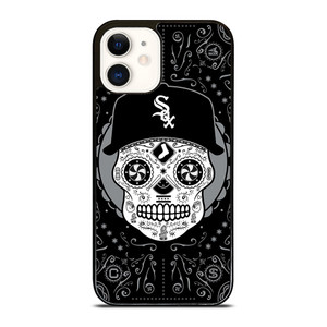 CHICAGO WHITE SOX LOGO SKULL ART iPhone 12 Case Cover CHICAGO WHITE SOX LOGO SKULL ART iPhone 12 Case Cover