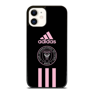 INTER MIAMI FC ADIDAS STRIPES iPhone 12 Case Cover INTER MIAMI FC ADIDAS STRIPES iPhone 12 Case Cover