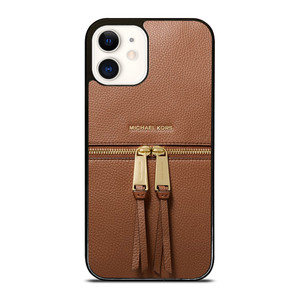 MICHAEL KORS MK LOGO BACKPACK BAG BROWN iPhone 12 Case Cover