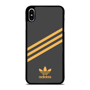 ADIDAS ORIGINALS STRIPES BLACK ORANGE iPhone XS Max Case Cover ADIDAS ORIGINALS STRIPES BLACK ORANGE iPhone XS Max Case Cover