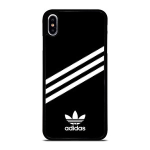 ADIDAS ORIGINALS STRIPES BLACK WHITE iPhone XS Max Case Cover ADIDAS ORIGINALS STRIPES BLACK WHITE iPhone XS Max Case Cover