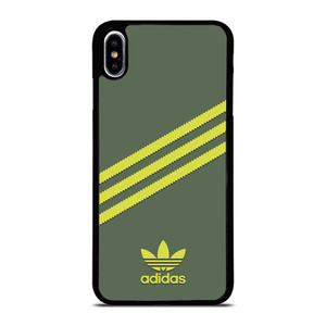 ADIDAS ORIGINALS STRIPES GREEN YELLOW iPhone XS Max Case Cover