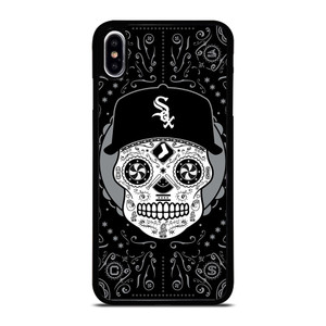 CHICAGO WHITE SOX LOGO SKULL ART iPhone XS Max Case Cover CHICAGO WHITE SOX LOGO SKULL ART iPhone XS Max Case Cover