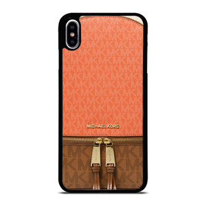 MICHAEL KORS MK LOGO BACKPACK ORANGE BAG iPhone XS Max Case Cover