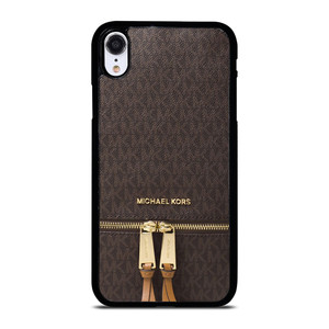 MICHAEL KORS MK LOGO BACKPACK BROWN BAG iPhone XR Case Cover