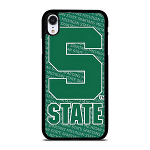 MICHIGAN STATE SPARTANS LOGO FOOTBALL EMBLEM iPhone XR Case Cover