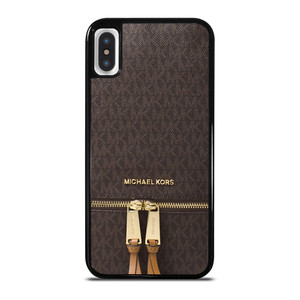 MICHAEL KORS MK LOGO BACKPACK BROWN BAG iPhone X / XS Case Cover