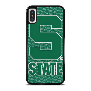 MICHIGAN STATE SPARTANS LOGO FOOTBALL EMBLEM iPhone X / XS Case Cover