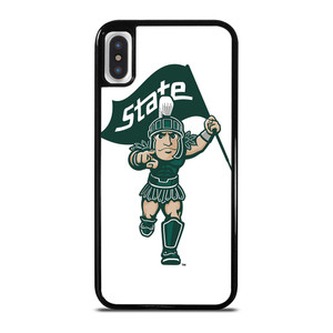 MICHIGAN STATE SPARTANS LOGO FOOTBALL MASCOT iPhone X / XS Case Cover