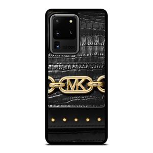 MICHAEL KORS MK LOGO BLACK LEATHER HAND BAG Samsung Galaxy S20 Ultra Case Cover