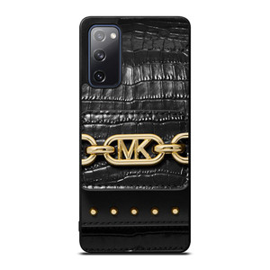MICHAEL KORS MK LOGO BLACK LEATHER HAND BAG Samsung Galaxy S20 FE Case Cover