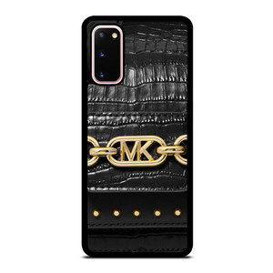 MICHAEL KORS MK LOGO BLACK LEATHER HAND BAG Samsung Galaxy S20 Case Cover