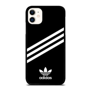 ADIDAS ORIGINALS STRIPES BLACK WHITE iPhone 11 Case Cover