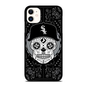 CHICAGO WHITE SOX LOGO SKULL ART iPhone 11 Case Cover CHICAGO WHITE SOX LOGO SKULL ART iPhone 11 Case Cover