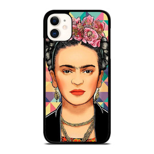 FRIDA KAHLO FACE COLORFUL ART iPhone 11 Case Cover