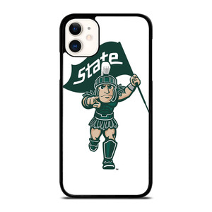 MICHIGAN STATE SPARTANS LOGO FOOTBALL MASCOT iPhone 11 Case Cover MICHIGAN STATE SPARTANS LOGO FOOTBALL MASCOT iPhone 11 Case Cover