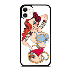 SAILOR JERRY TATTOO JESSICA RABBIT iPhone 11 Case Cover SAILOR JERRY TATTOO JESSICA RABBIT iPhone 11 Case Cover
