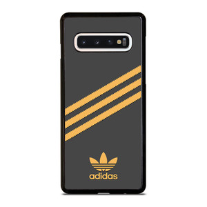 ADIDAS ORIGINALS STRIPES BLACK ORANGE Samsung Galaxy S10 Case Cover