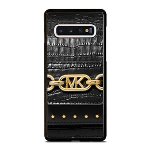 MICHAEL KORS MK LOGO BLACK LEATHER HAND BAG Samsung Galaxy S10 Case Cover MICHAEL KORS MK LOGO BLACK LEATHER HAND BAG Samsung Galaxy S10 Case Cover
