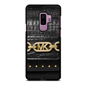 MICHAEL KORS MK LOGO BLACK LEATHER HAND BAG Samsung Galaxy S9 Plus Case Cover
