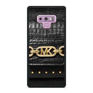 MICHAEL KORS MK LOGO BLACK LEATHER HAND BAG Samsung Galaxy Note 9 Case Cover