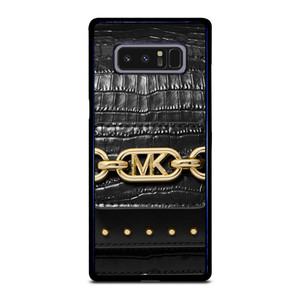 MICHAEL KORS MK LOGO BLACK LEATHER HAND BAG Samsung Galaxy Note 8 Case Cover