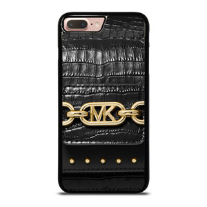 MICHAEL KORS MK LOGO BLACK LEATHER HAND BAG iPhone 7 / 8 Plus Case Cover