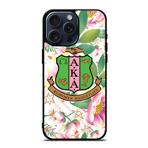 AKA PINK AND GREEN FLOWER LOGO iPhone 15 Pro Max Case Cover AKA PINK AND GREEN FLOWER LOGO iPhone 15 Pro Max Case Cover
