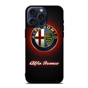 ALFA ROMEO RED CARBON LOGO iPhone 15 Pro Max Case Cover ALFA ROMEO RED CARBON LOGO iPhone 15 Pro Max Case Cover
