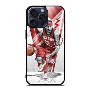 ALLEN IVERSON SIXERS BASKETBALL iPhone 15 Pro Max Case Cover
