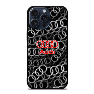AUDI RING LOGO PATTERN iPhone 15 Pro Max Case Cover AUDI RING LOGO PATTERN iPhone 15 Pro Max Case Cover