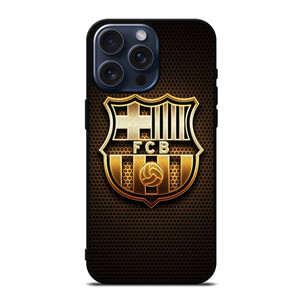 BARCELONA FC GOLD LOGO iPhone 15 Pro Max Case Cover