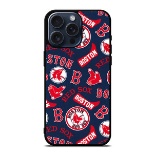 BOSTON RED SOX BASEBALL PATTERN iPhone 15 Pro Max Case Cover BOSTON RED SOX BASEBALL PATTERN iPhone 15 Pro Max Case Cover