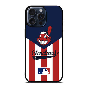 CLEVELAND INDIANS STRIPE LOGO iPhone 15 Pro Max Case Cover