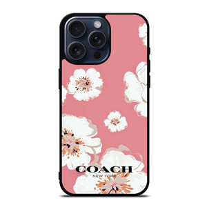 COACH NEW YORK PINK FLOWER iPhone 15 Pro Max Case Cover COACH NEW YORK PINK FLOWER iPhone 15 Pro Max Case Cover