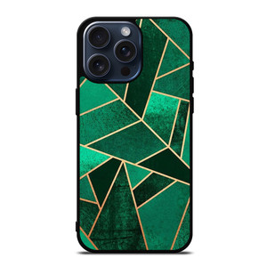 EMERALD AND COPPER GEOMETRIC PATTERN iPhone 15 Pro Max Case Cover EMERALD AND COPPER GEOMETRIC PATTERN iPhone 15 Pro Max Case Cover