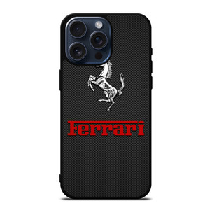 FERRARI HORSE CARBON LOGO iPhone 15 Pro Max Case Cover FERRARI HORSE CARBON LOGO iPhone 15 Pro Max Case Cover