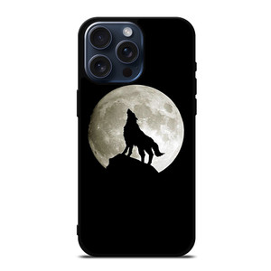 FULL MOON WOLF SILHOUETTE iPhone 15 Pro Max Case Cover