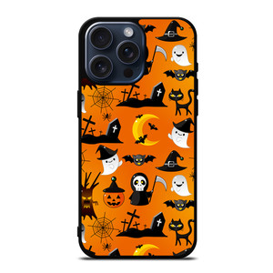 HAPPY HALLOWEEN CARTOON PATERN iPhone 15 Pro Max Case Cover