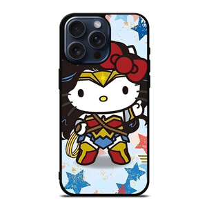 HELLO KITTY WONDER WOMAN KITTY iPhone 15 Pro Max Case Cover