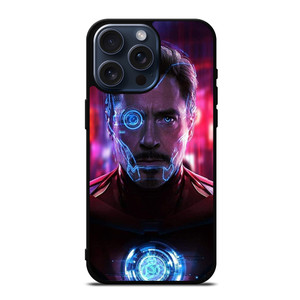 IRON MAN AVENGERS TONY STARK FACE iPhone 15 Pro Max Case Cover