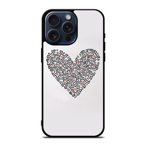 KEITH HARING LOVE ICON iPhone 15 Pro Max Case Cover KEITH HARING LOVE ICON iPhone 15 Pro Max Case Cover