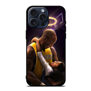 KOBE BRYANT AND GIGI Samsung Galaxy Note 9 Black Rubber iPhone 15 Pro Max Case Cover