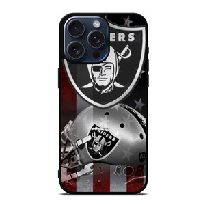LAS VEGAS RAIDERS HELMET USA FLAG iPhone 15 Pro Max Case Cover