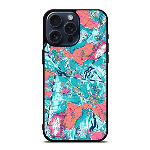 LILLY PULITZER MAP PATTERN iPhone 15 Pro Max Case Cover