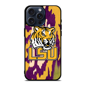 LSU TIGERS FOOTBALL HALFTONE iPhone 15 Pro Max Case Cover