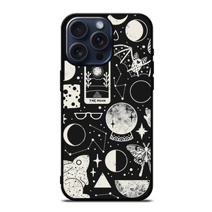 LUNAR PATTERN BLACK WHITE iPhone 15 Pro Max Case Cover